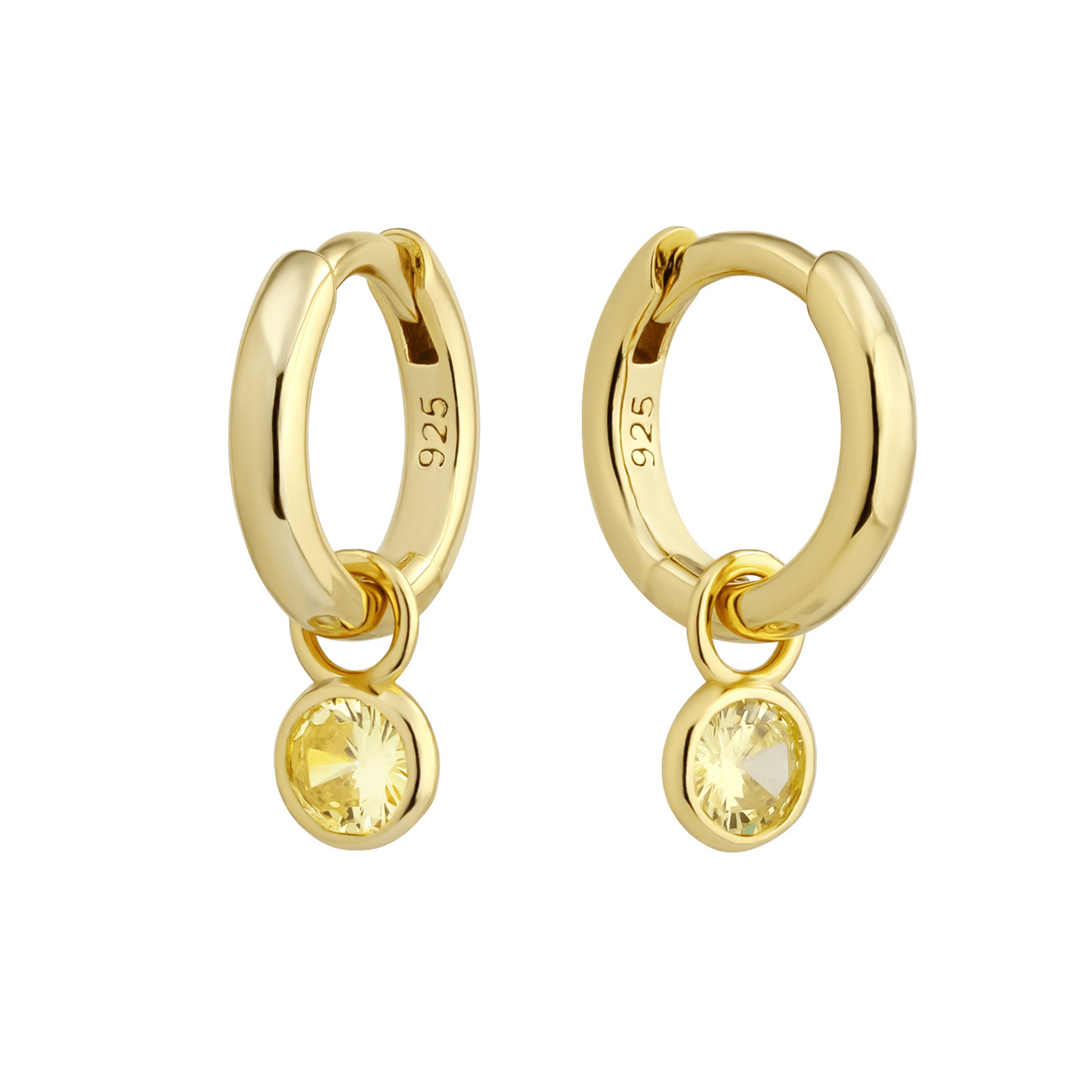 18K GOLD AURA CHARM HUGGIE SET - LOVEY BY LOVEY