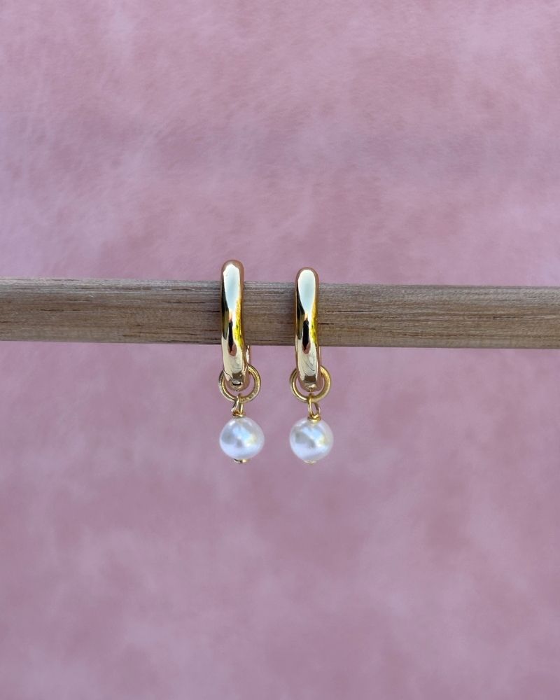 18K GOLD MOOREA CHARMS & HUGGIES - LOVEY BY LOVEY