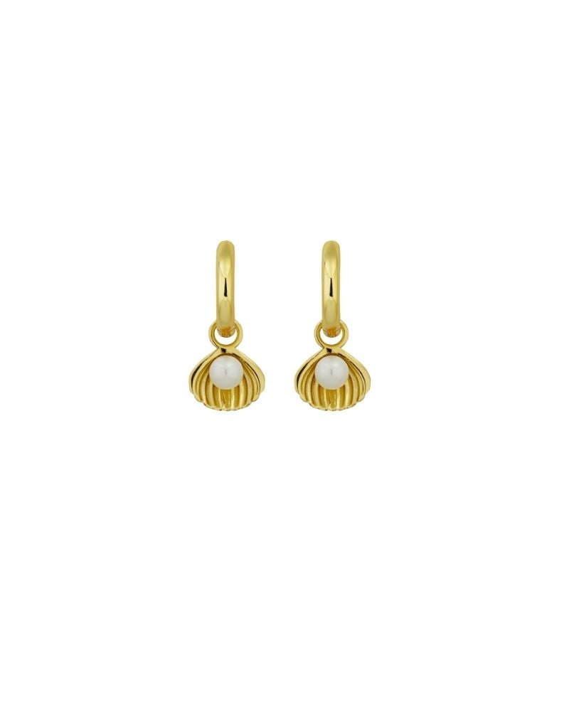 18K GOLD SHELL CHARMS & HUGGIES - LOVEY BY LOVEY