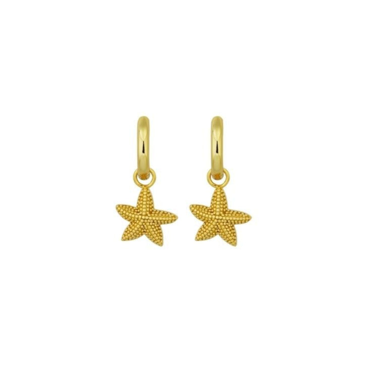 18K GOLD STARFISH CHARMS & HUGGIES - LOVEY BY LOVEY