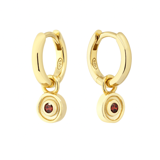 18K GOLD SOLSTICE (BIRTHSTONE) HUGGIE SET - LOVEY BY LOVEY
