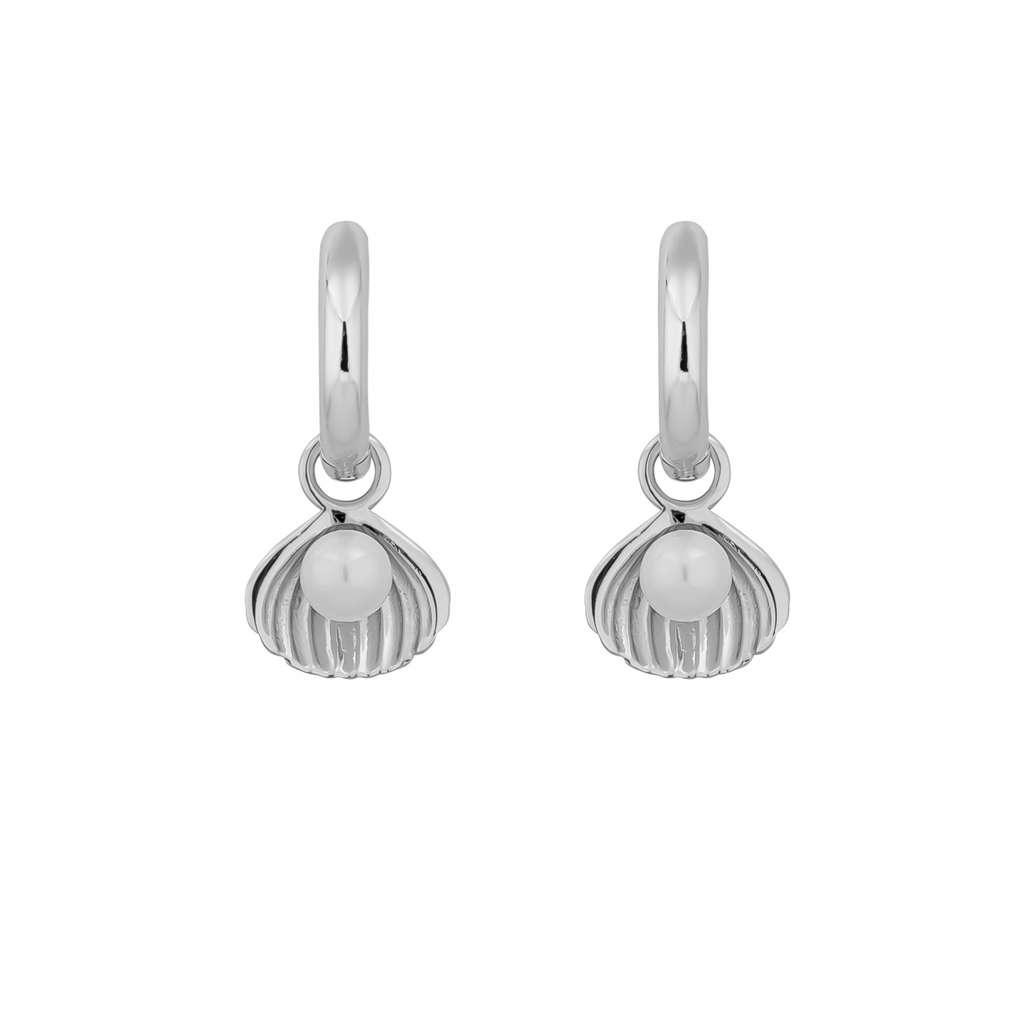 SEYCHELLES SHELL EARRINGS | SILVER
