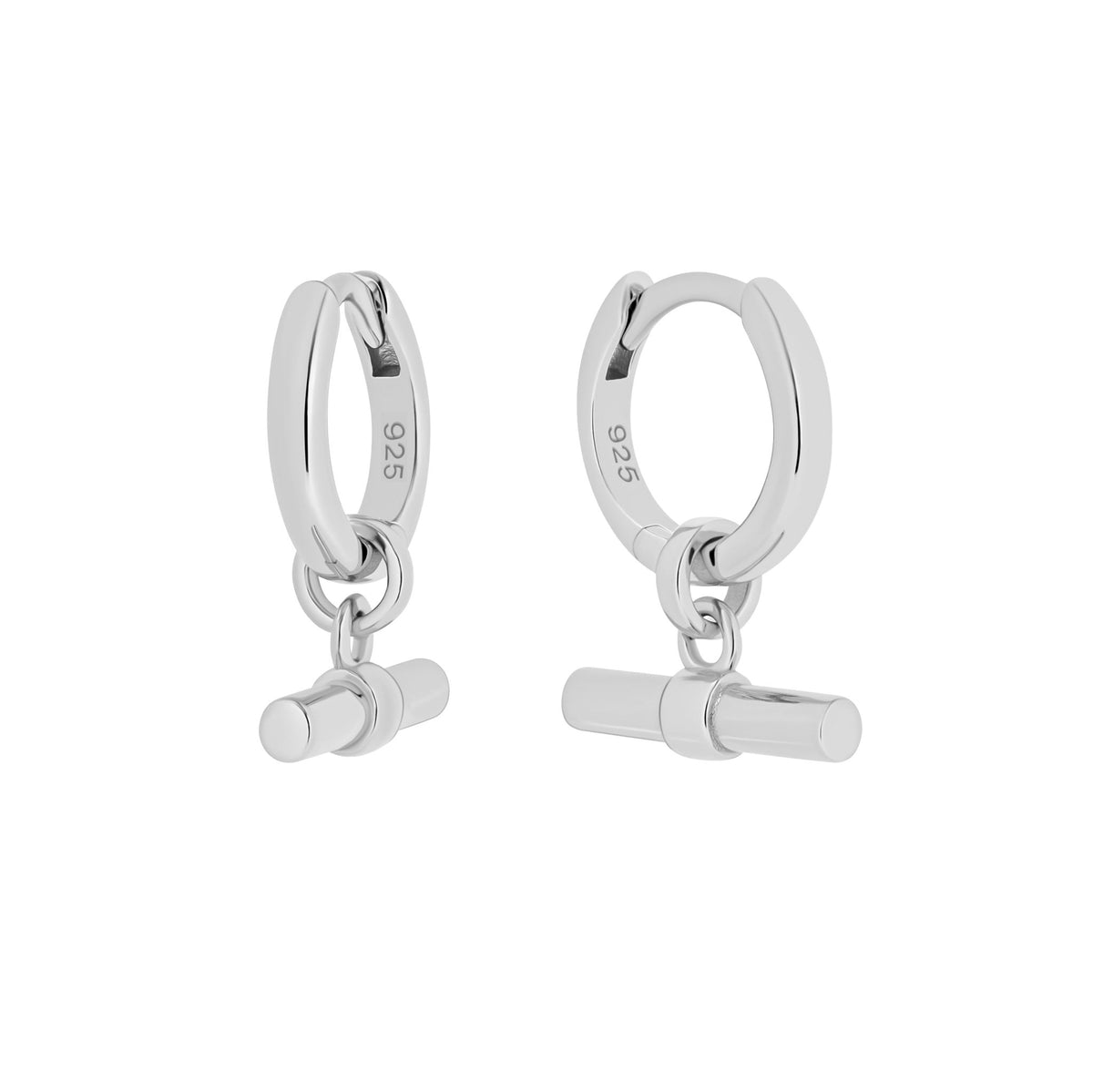 18K GOLD TILLY T-BAR CHARM & HUGGIE SET - LOVEY BY LOVEY
