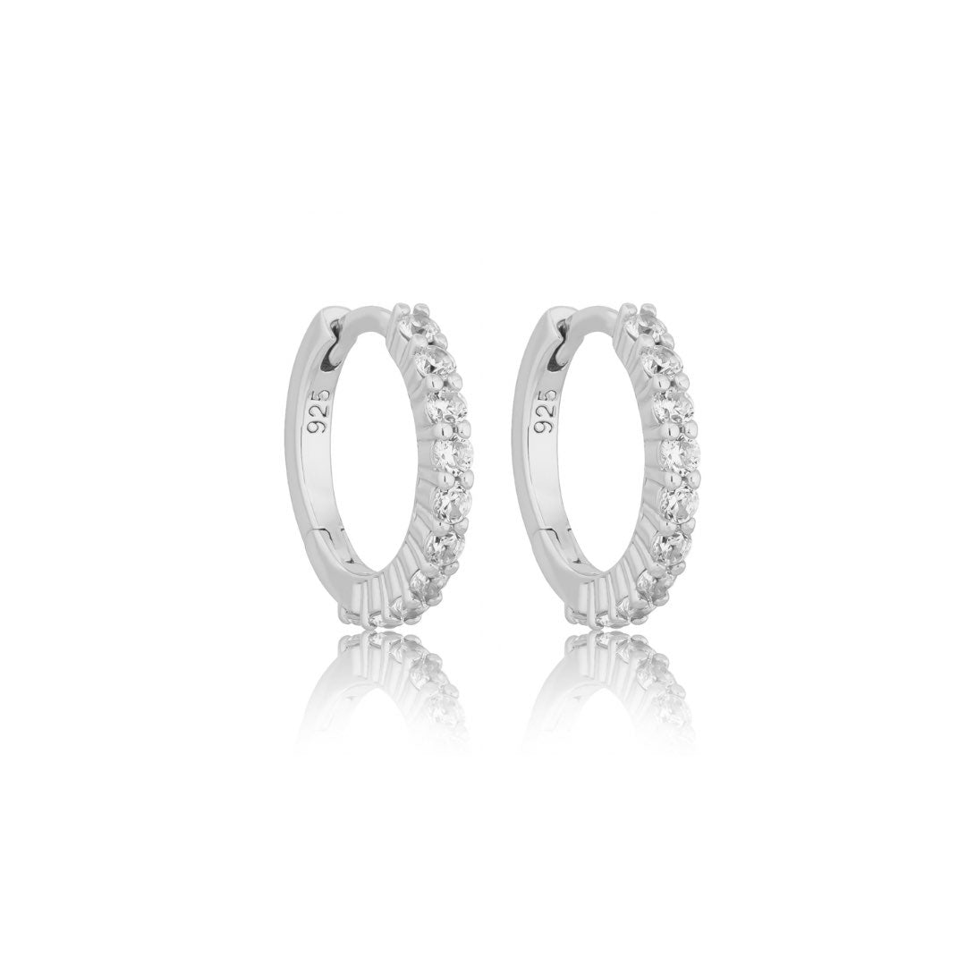 SILVER HEATHER HOOPS