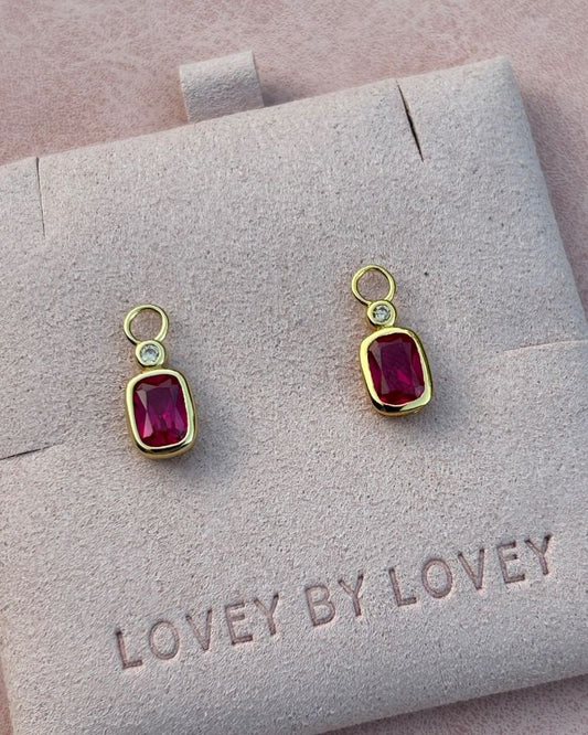 18K GOLD RUBY CHARM - LOVEY BY LOVEY