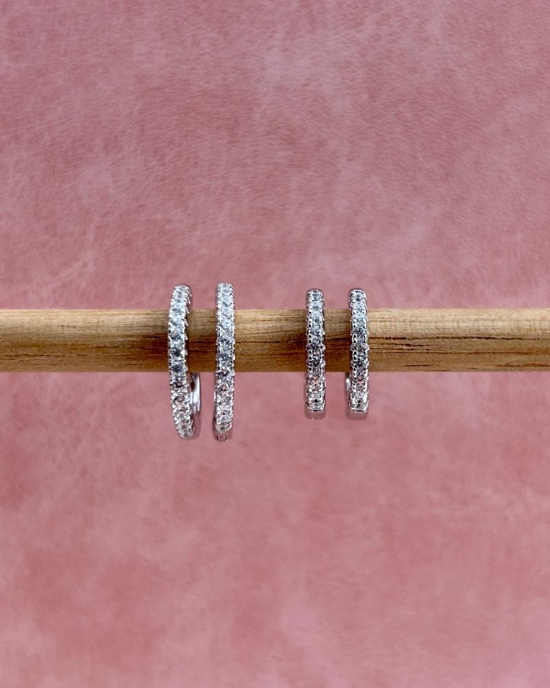 SILVER HOLLY HOOPS - LOVEY BY LOVEY