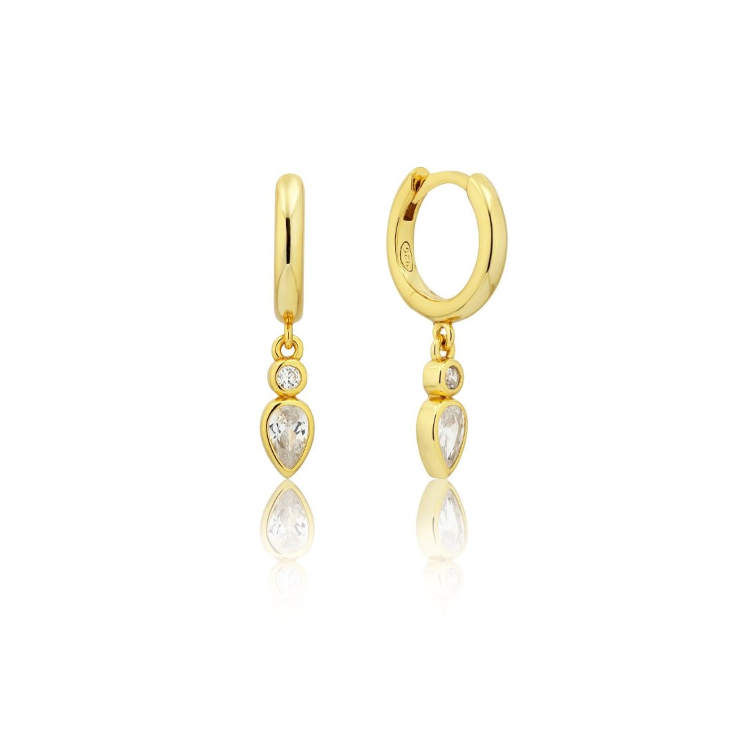 18K GOLD MOON EARRINGS - LOVEY BY LOVEY
