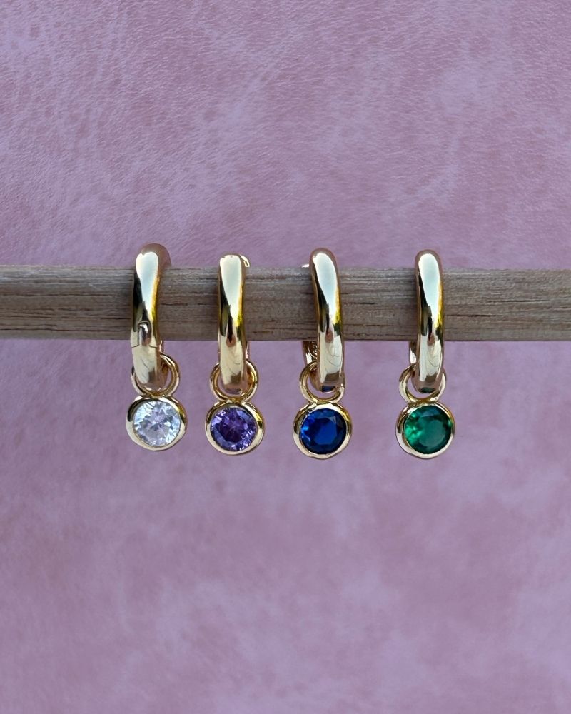 18k GOLD ROXY CHARMS & HUGGIES - LOVEY BY LOVEY