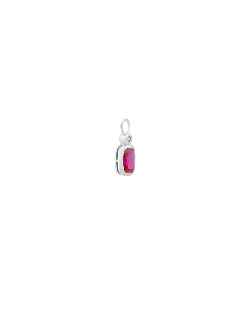 SILVER RUBY CHARM - LOVEY BY LOVEY