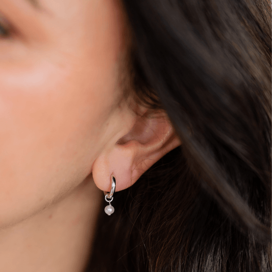 MOOREA PEARL CHARM HUGGIE SET - LOVEY BY LOVEY