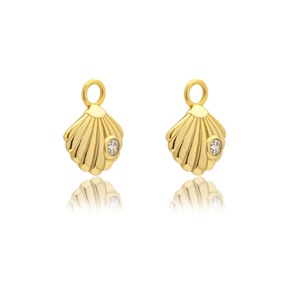 18k GOLD SOLEIL SHELL CHARM - LOVEY BY LOVEY