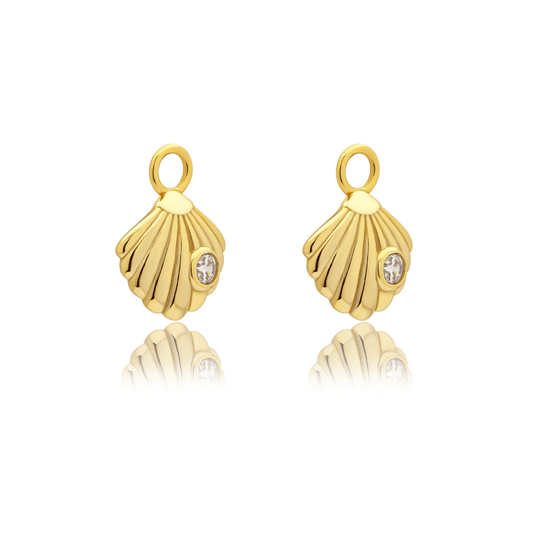 18k GOLD SOLEIL SHELL CHARM - LOVEY BY LOVEY