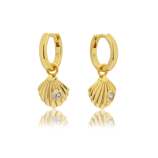 18k GOLD SOLEIL SHELL CHARM - LOVEY BY LOVEY
