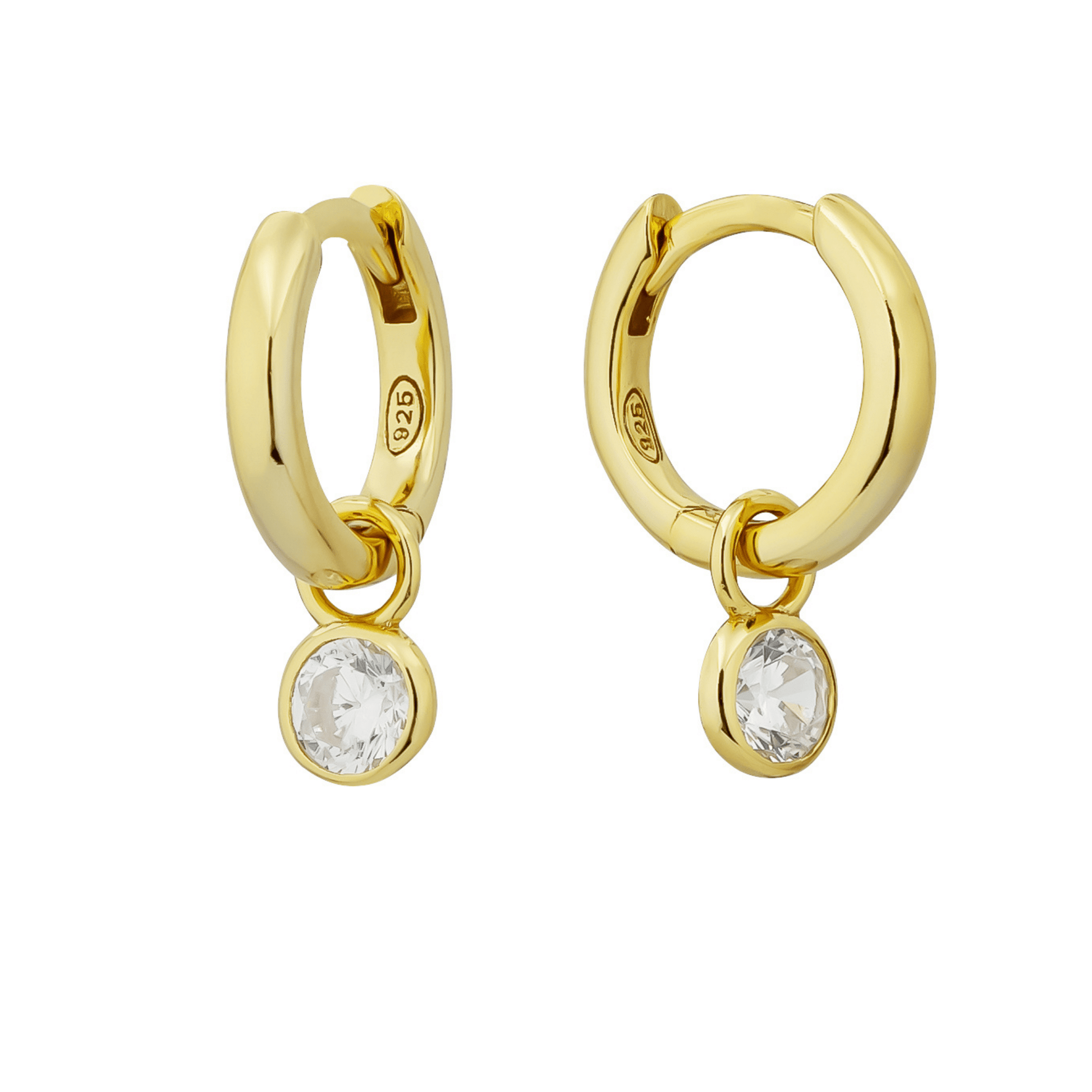 18K GOLD AURA CHARM HUGGIE SET - LOVEY BY LOVEY