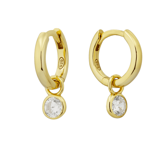 18K GOLD AURA CHARM HUGGIE SET - LOVEY BY LOVEY