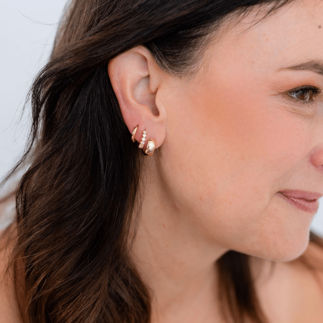 18k GOLD HURLEY HUGGIES - LOVEY BY LOVEY