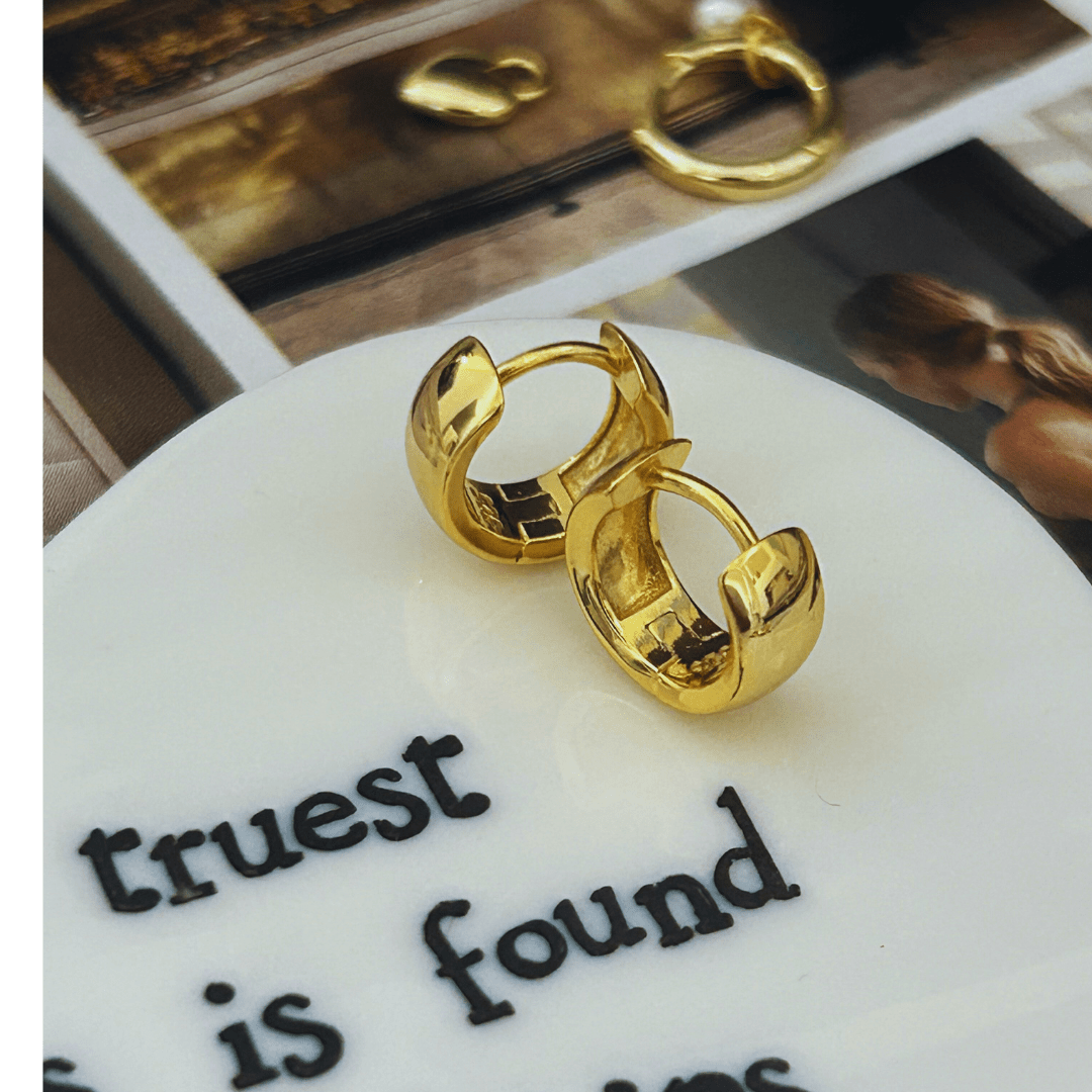 18k GOLD HURLEY HUGGIES - LOVEY BY LOVEY