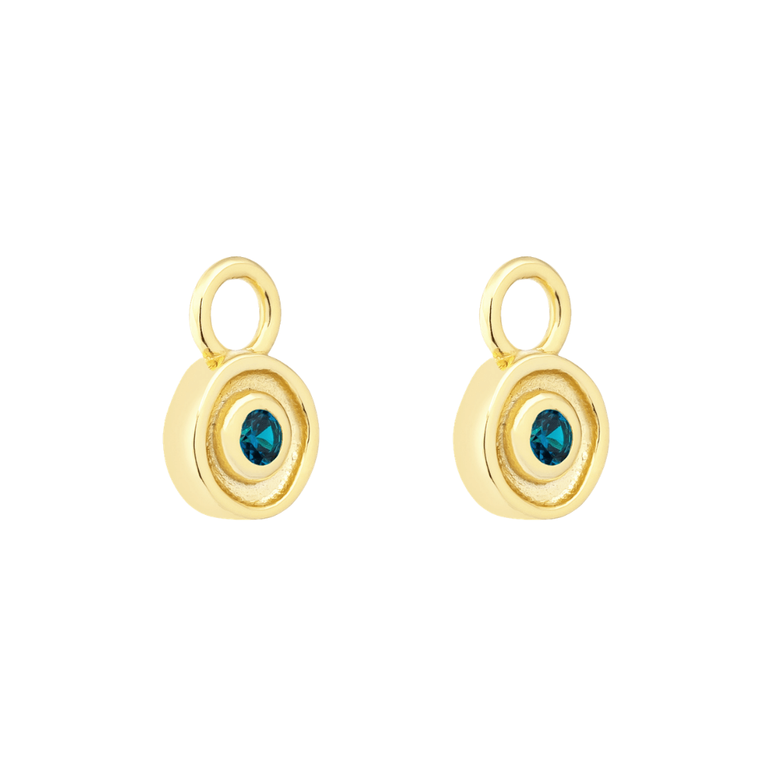 18K GOLD SOLSTICE (BLUE TOPAZ) CHARM - LOVEY BY LOVEY