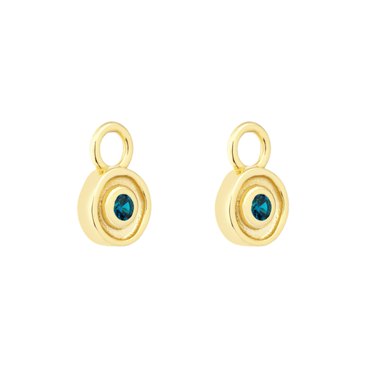18K GOLD SOLSTICE (BLUE TOPAZ) CHARM - LOVEY BY LOVEY