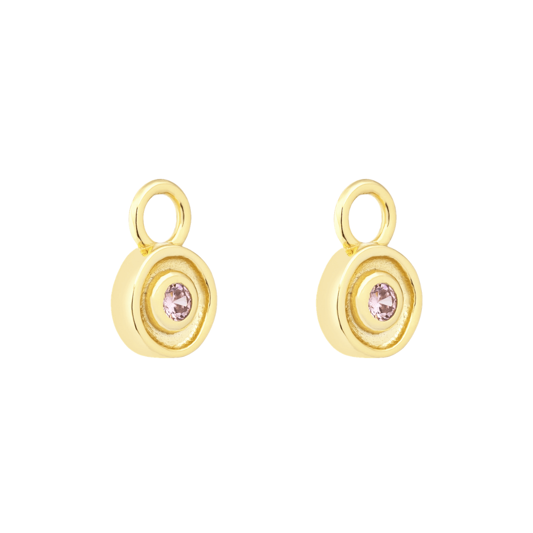 18K GOLD SOLSTICE (PINK TOURMALINE) CHARM - LOVEY BY LOVEY