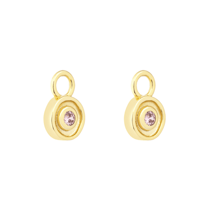 18K GOLD SOLSTICE (PINK TOURMALINE) CHARM - LOVEY BY LOVEY