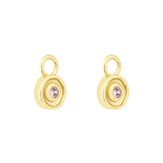 18K GOLD SOLSTICE (PINK TOURMALINE) CHARM - LOVEY BY LOVEY