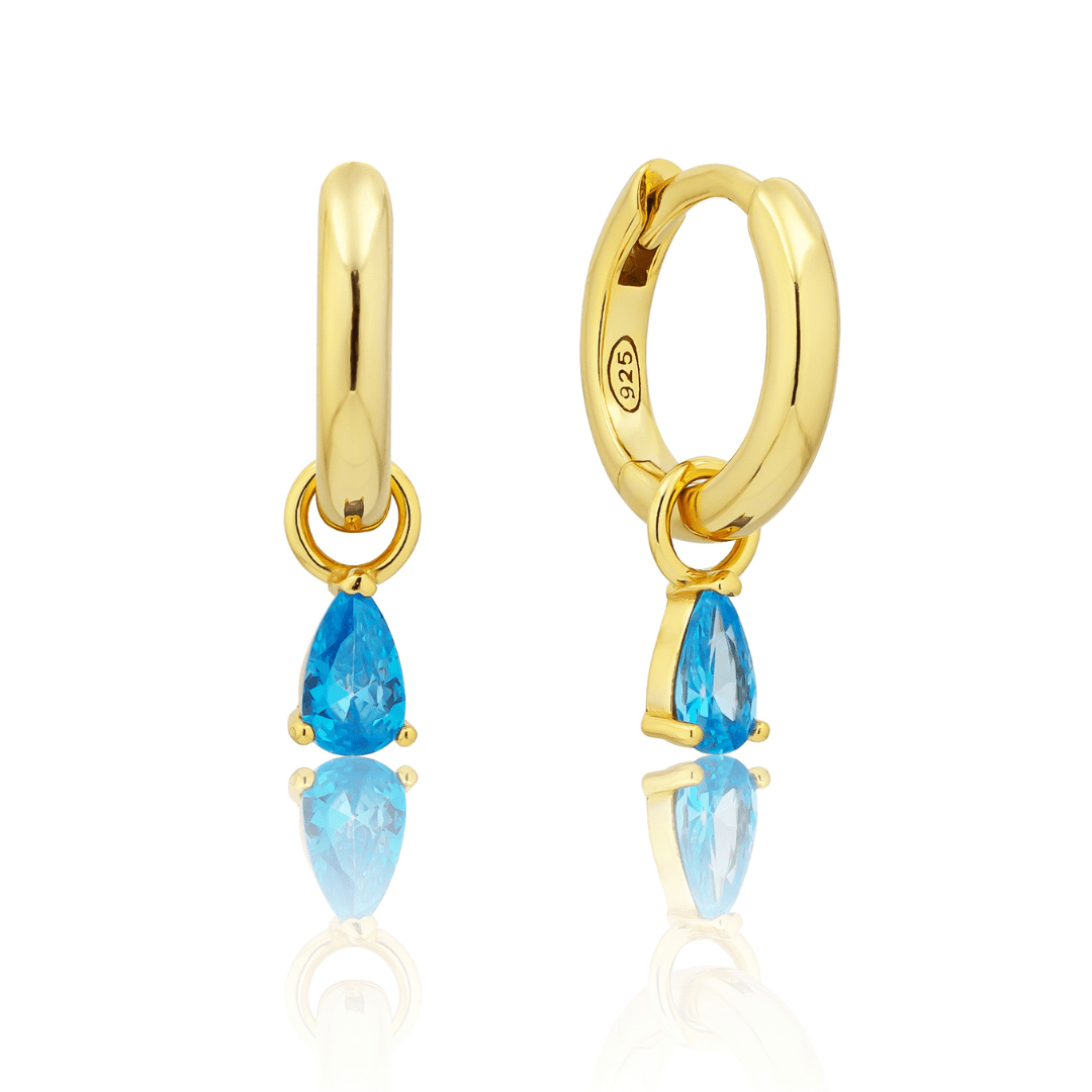 18k GOLD TEARDROP HUGGIE SET - LOVEY BY LOVEY