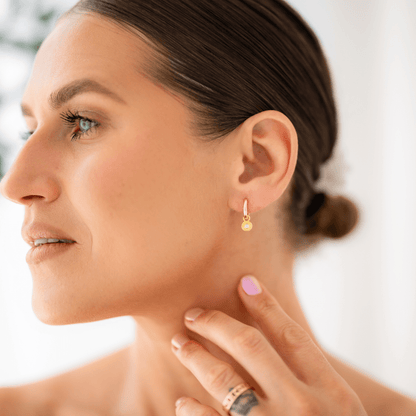 18K GOLD SOLSTICE (BIRTHSTONE) HUGGIE SET - LOVEY BY LOVEY