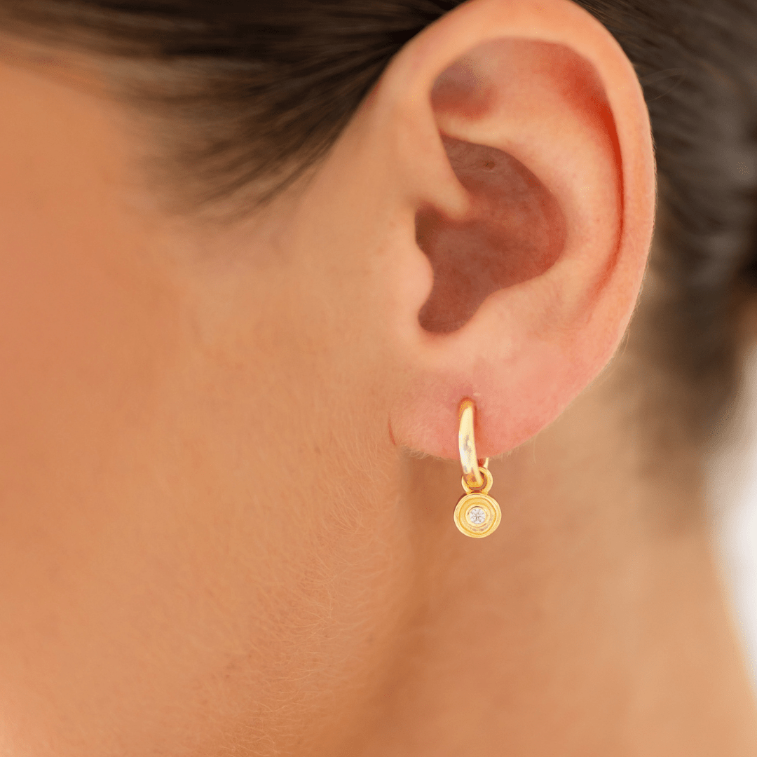 18K GOLD SOLSTICE (BIRTHSTONE) HUGGIE SET - LOVEY BY LOVEY