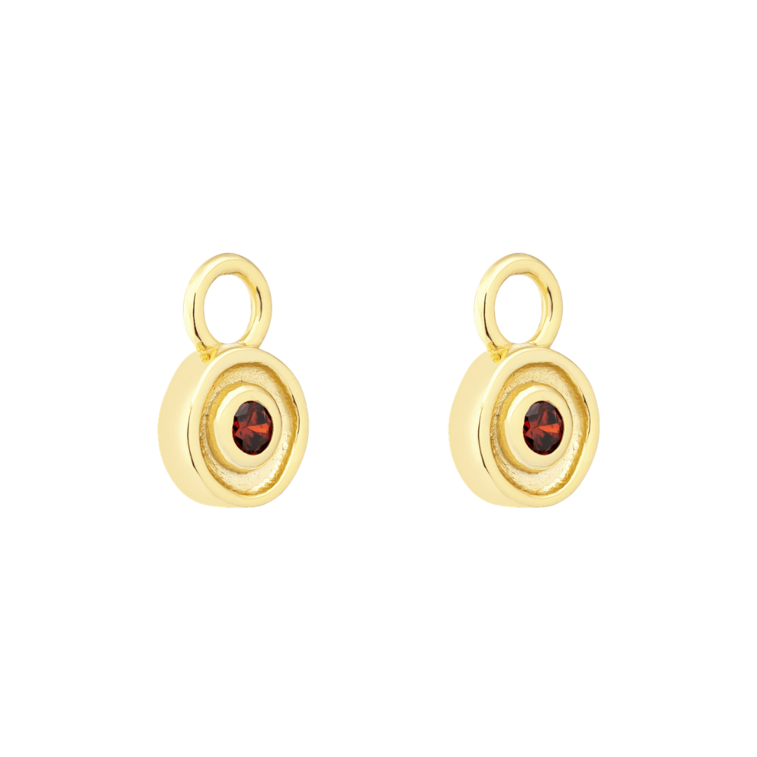 18K GOLD SOLSTICE (GARNET) CHARM - LOVEY BY LOVEY