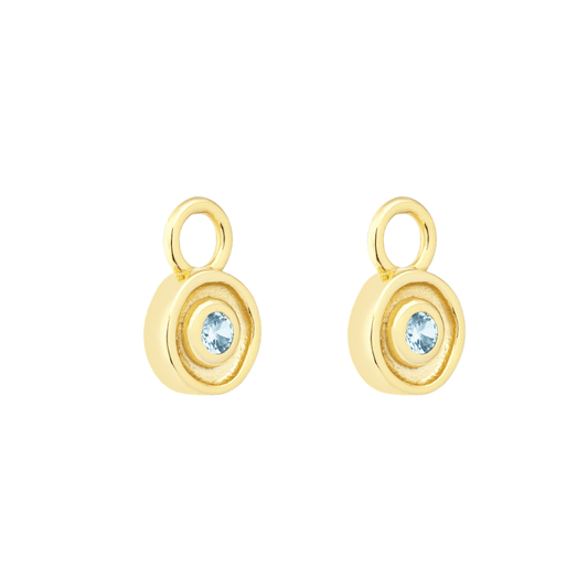 18K GOLD SOLSTICE (AQUAMARINE) CHARM - LOVEY BY LOVEY