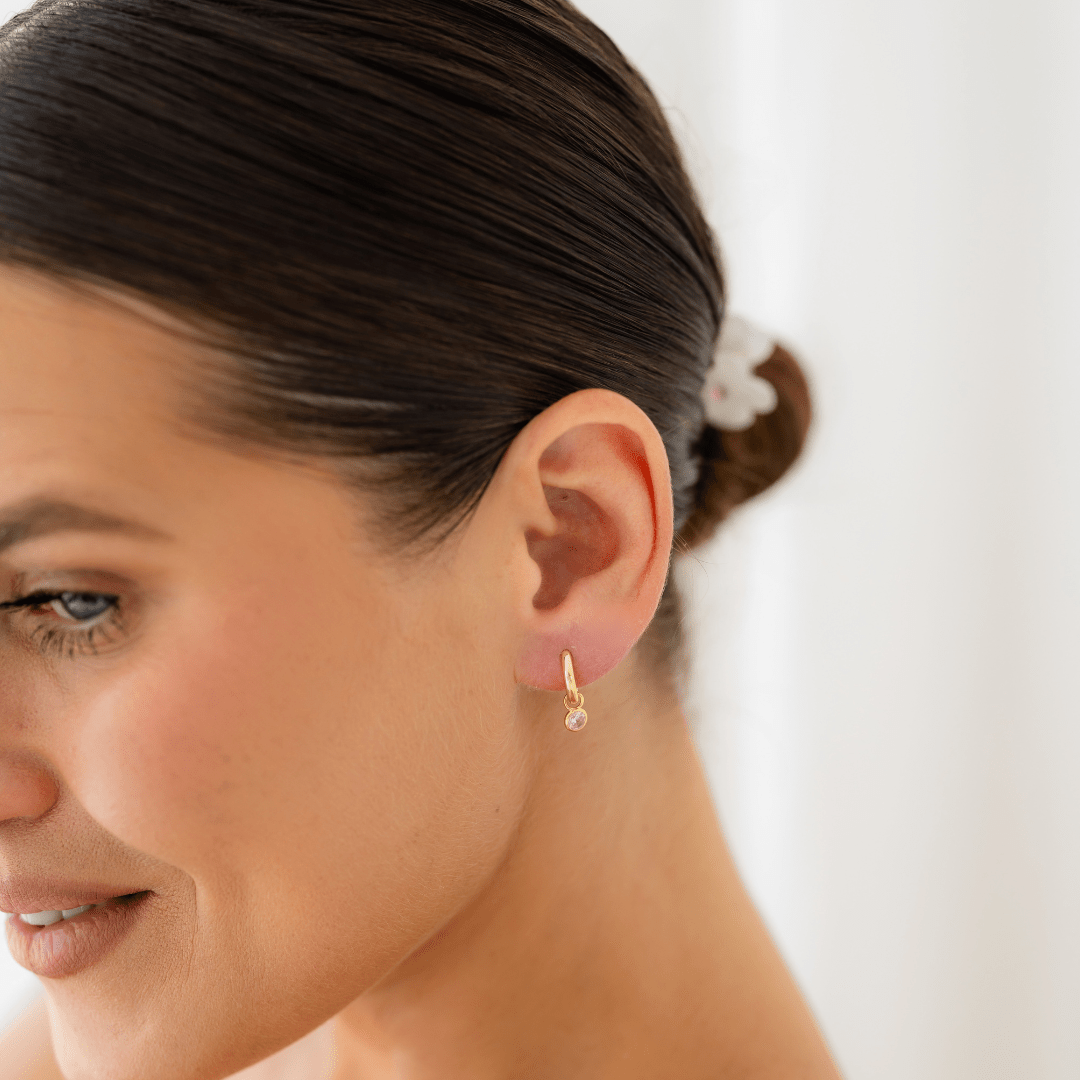 18K GOLD AURA CHARM HUGGIE SET - LOVEY BY LOVEY