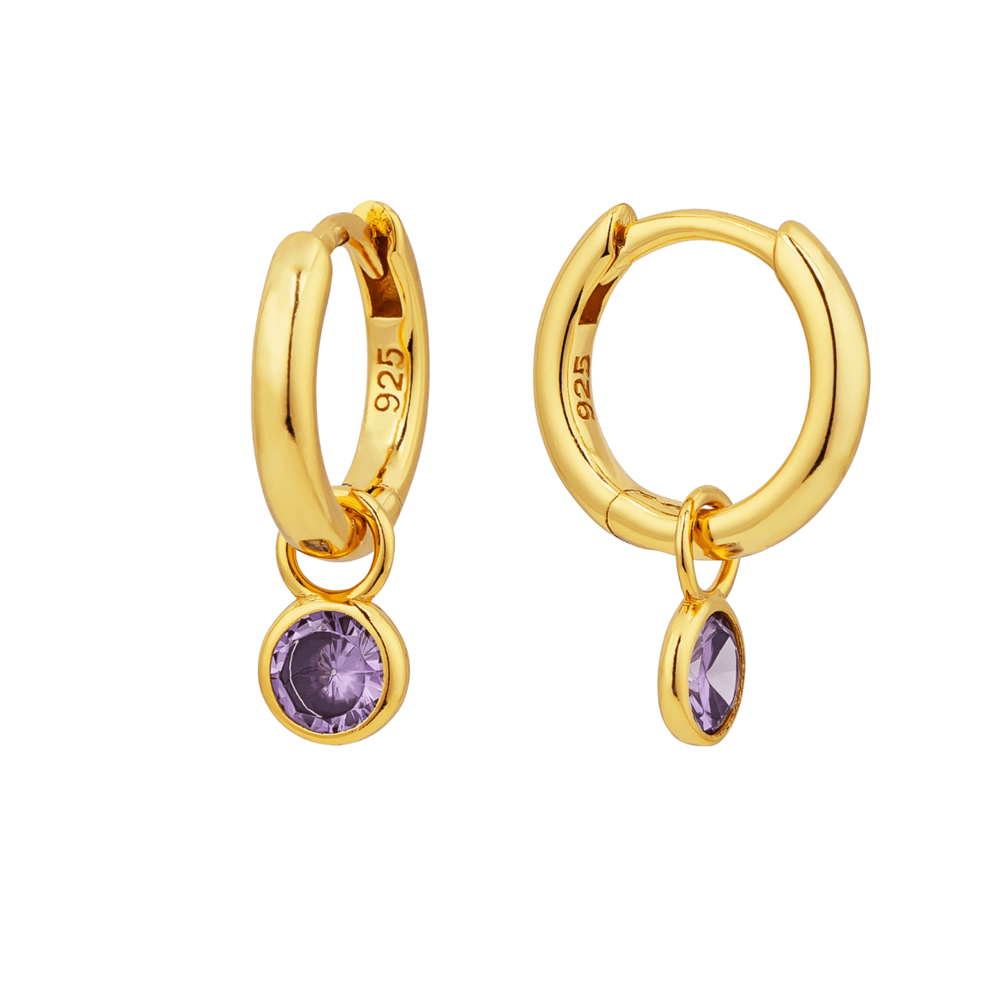 18K GOLD AURA CHARM HUGGIE SET - LOVEY BY LOVEY