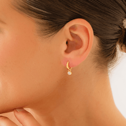 18K GOLD AURA CHARM HUGGIE SET - LOVEY BY LOVEY