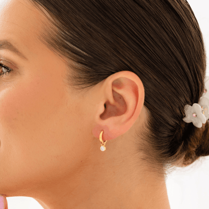 18K GOLD AURA CHARM HUGGIE SET - LOVEY BY LOVEY