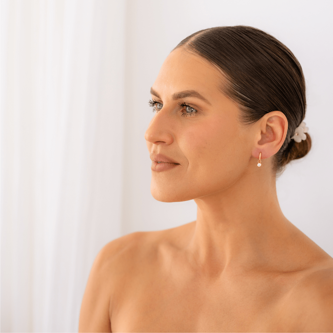 18K GOLD AURA CHARM HUGGIE SET - LOVEY BY LOVEY