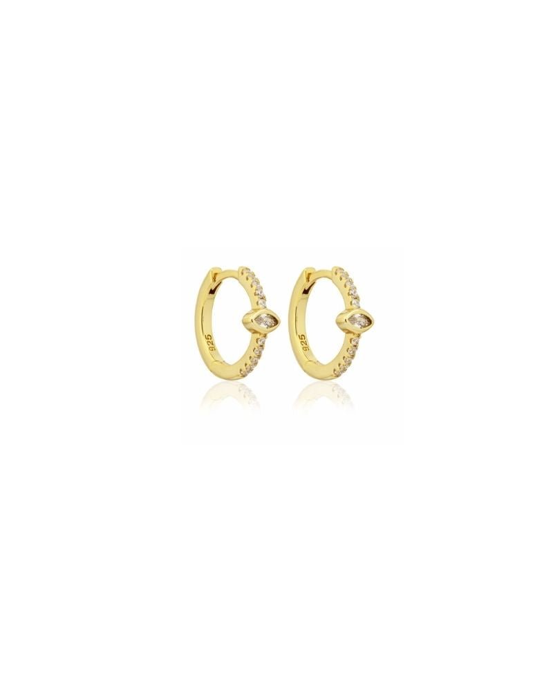 18K GOLD DIAMOND HOOPS - LOVEY BY LOVEY