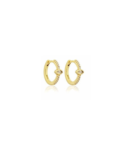 18K GOLD DIAMOND HOOPS - LOVEY BY LOVEY
