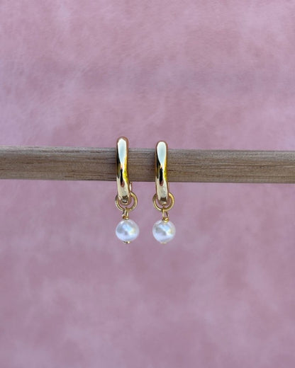 18K GOLD MOOREA CHARMS & HUGGIES - LOVEY BY LOVEY