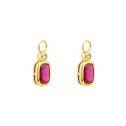 18K GOLD PENDANT (RUBY) CHARM - LOVEY BY LOVEY