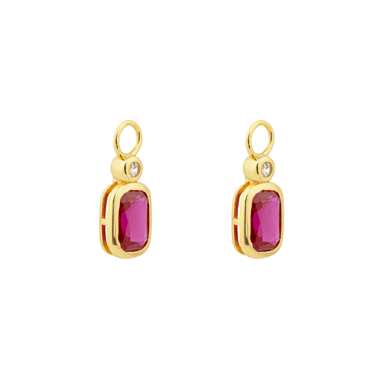 18K GOLD PENDANT (RUBY) CHARM - LOVEY BY LOVEY