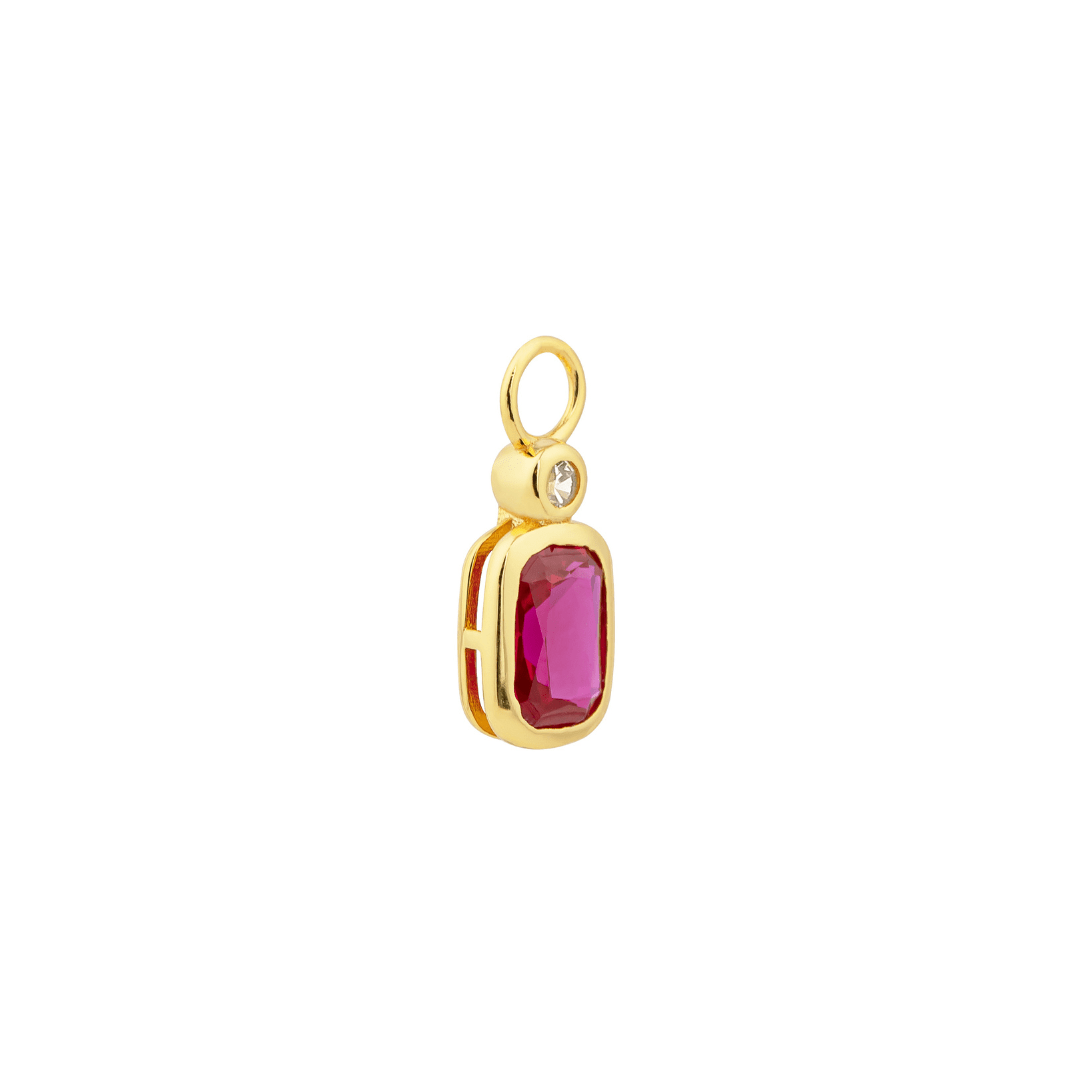 18K GOLD PENDANT (RUBY) CHARM - LOVEY BY LOVEY