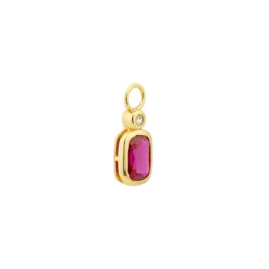 18K GOLD PENDANT (RUBY) CHARM - LOVEY BY LOVEY