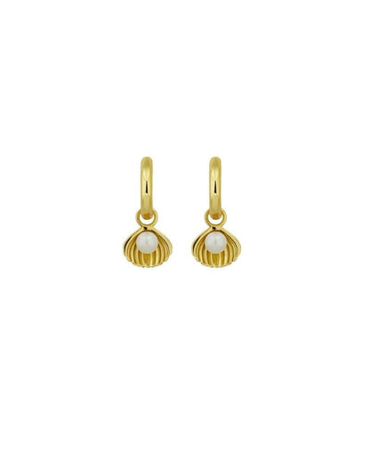 18K GOLD SHELL CHARMS & HUGGIES - LOVEY BY LOVEY