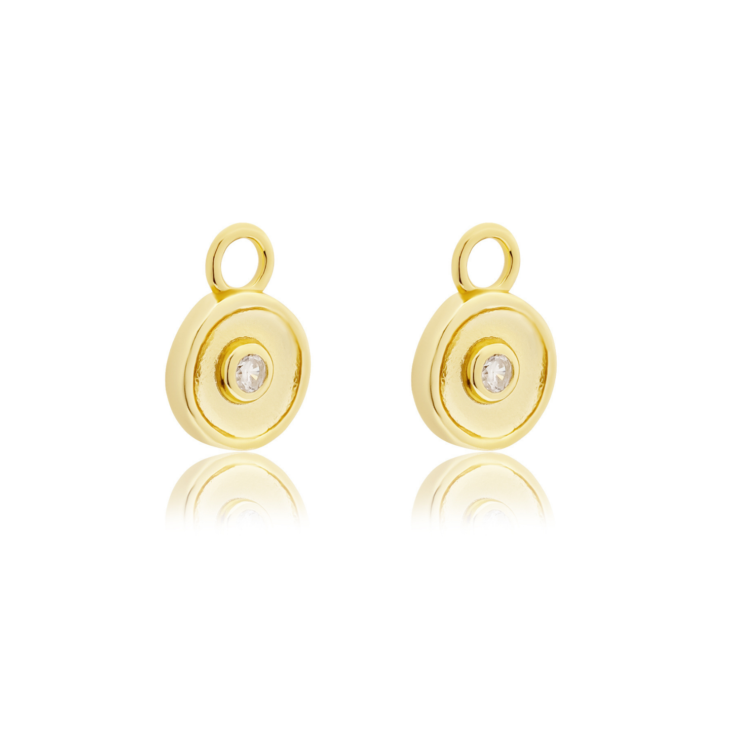 18K GOLD SOLARE (DIAMOND) HUGGIE SET