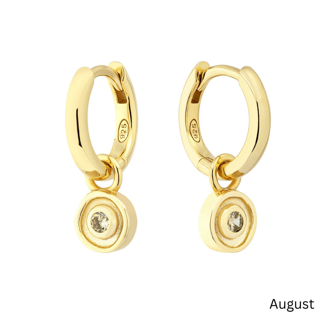 18K GOLD SOLSTICE (BIRTHSTONE) HUGGIE SET - LOVEY BY LOVEY