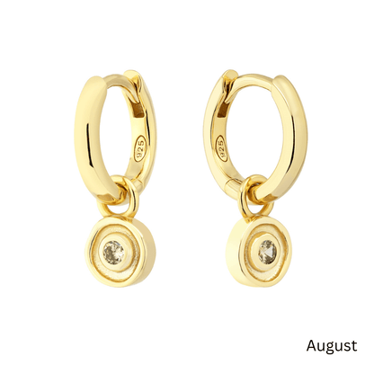 18K GOLD SOLSTICE (BIRTHSTONE) HUGGIE SET - LOVEY BY LOVEY