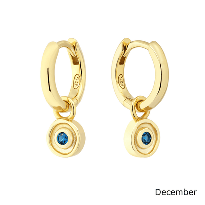 18K GOLD SOLSTICE (BIRTHSTONE) HUGGIE SET - LOVEY BY LOVEY
