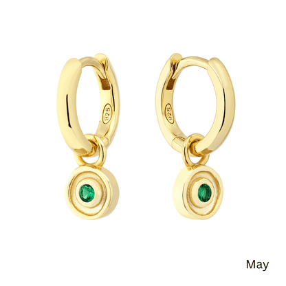 18K GOLD SOLSTICE (BIRTHSTONE) HUGGIE SET - LOVEY BY LOVEY