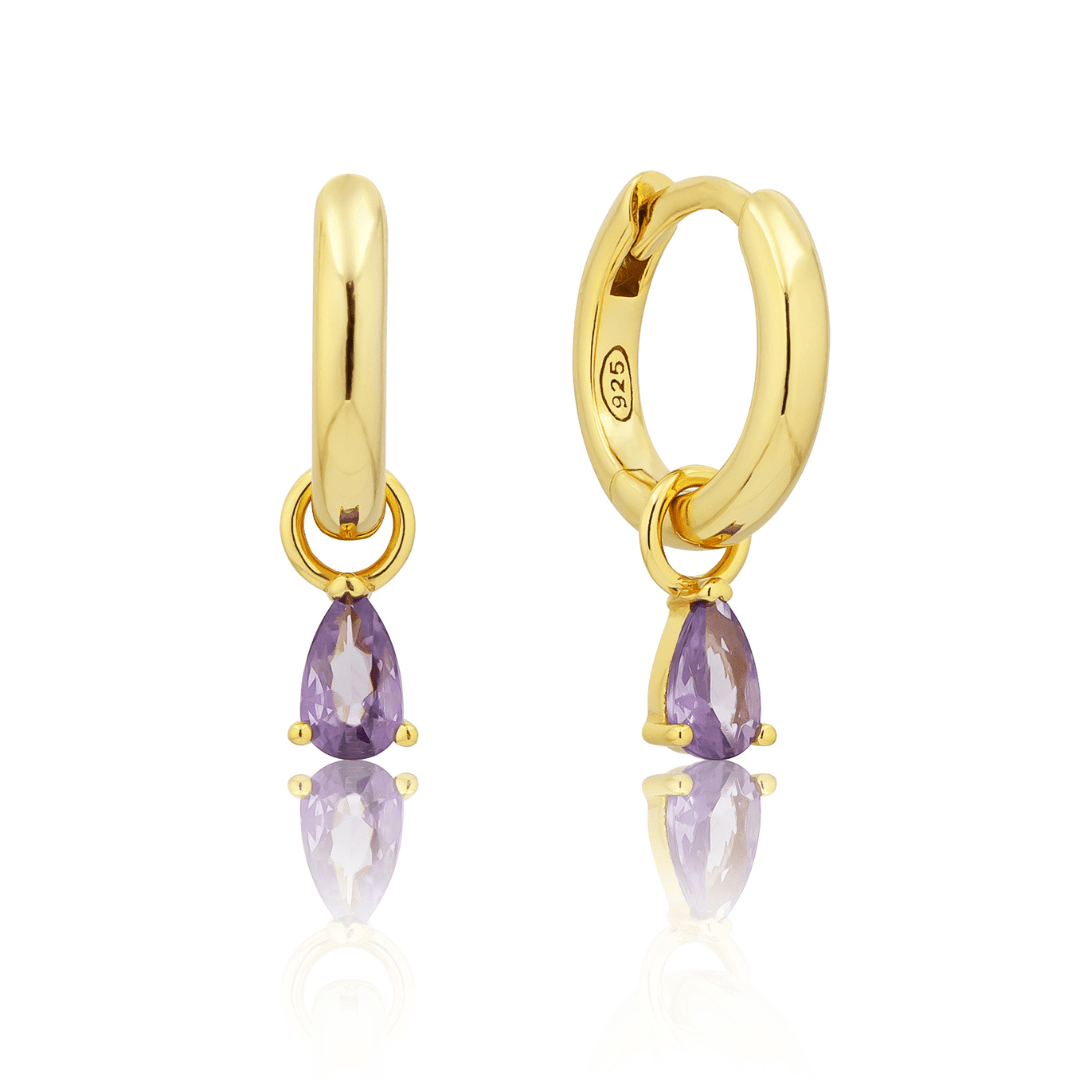 18k GOLD TEARDROP HUGGIE SET - LOVEY BY LOVEY
